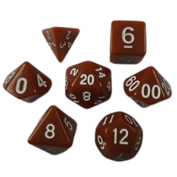 Legend Dice Dice Set : 16mm Opaque Brown