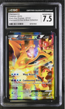 Charizard EX (PROMO) : XY121 BLACK STAR PROMO - CERTIFIED GUARANTY COMPANY Graded Card - 7.5 NEAR MINT+
