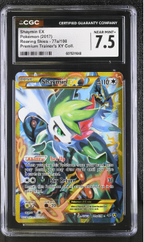 Shaymin EX (PREMIUM TRAINERS XY COLLECTION) : 077a/108 XY - ROARING SKIES - CERTIFIED GUARANTY COMPANY Graded Card - 7.5 NEAR MINT+