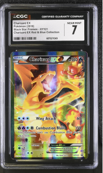 Charizard EX (PROMO) : XY121 BLACK STAR PROMO - CERTIFIED GUARANTY COMPANY Graded Card - 7 NEAR MINT