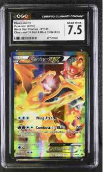 Charizard EX (PROMO) : XY121 BLACK STAR PROMO - CERTIFIED GUARANTY COMPANY Graded Card - 7.5 NEAR MINT+