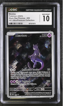 Mewtwo (PROMO) : SVP052 BLACK STAR PROMO - CERTIFIED GUARANTY COMPANY Graded Card - 10 GEM MINT