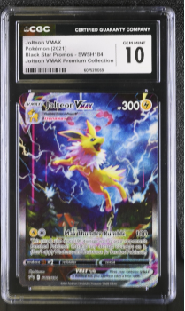 Jolteon VMAX (PROMO) : SWSH184 BLACK STAR PROMO - CERTIFIED GUARANTY COMPANY Graded Card - 10 GEM MINT