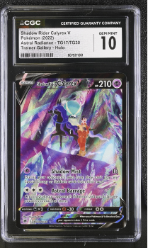 Shadow Rider Calyrex V (TRAINER GALLERY - HOLO) : TG17/TG30 SWORD AND SHIELD - ASTRAL RADIANCE - CERTIFIED GUARANTY COMPANY Graded Card - 8.5 NM/MINT+