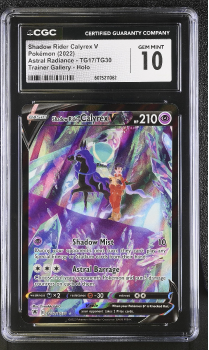 Shadow Rider Calyrex V (TRAINER GALLERY - HOLO) : TG17/TG30 SWORD AND SHIELD - ASTRAL RADIANCE - CERTIFIED GUARANTY COMPANY Graded Card - 8.5 NM/MINT+