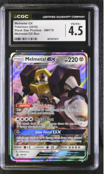 Melmetal GX (PROMO) : SM178 BLACK STAR PROMO - CERTIFIED GUARANTY COMPANY Graded Card - 4.5 VG/EX+