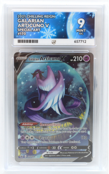 Galarian Articuno V (SPECIAL ART) : 170/198 SWORD AND SHIELD - CHILLING REIGN - ACE GRADING Graded Card - 9 MINT OC