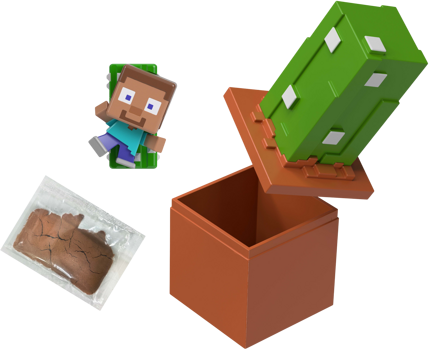 Minecraft Mini Mode Bloom Blocks Cactus Mystery Figure