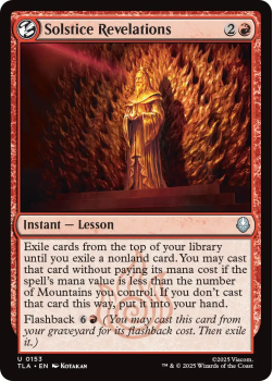 Solstice Revelations single card from Magic: the Gathering