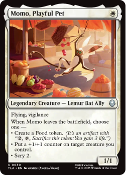 Momo, Playful Pet single card from Magic: the Gathering