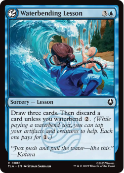 Waterbending Lesson single card from Magic: the Gathering