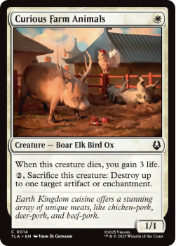 Curious Farm Animals single card from Magic: the Gathering