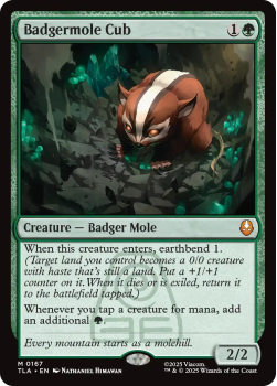 Badgermole Cub single card from Magic: the Gathering
