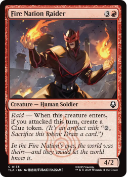 Fire Nation Raider single card from Magic: the Gathering