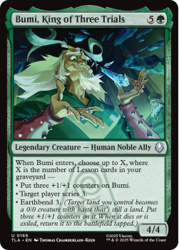 Bumi, King of Three Trials single card from Magic: the Gathering