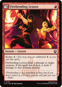 Firebending Lesson single card from Magic: the Gathering