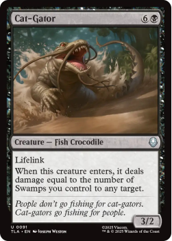 Cat-Gator single card from Magic: the Gathering