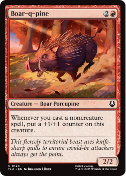 Boar-q-pine single card from Magic: the Gathering