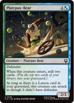 Platypus-Bear single card from Magic: the Gathering