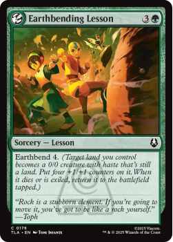 Earthbending Lesson single card from Magic: the Gathering
