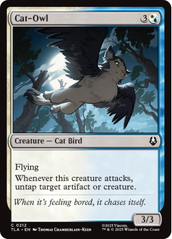 Cat-Owl single card from Magic: the Gathering