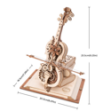ROKR Magic Cello Mechanical Music Box 3D Wooden Puzzle AMK63 - Image 5