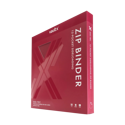 Vault X 12-Pocket Exo-Tec Zip Binder Metallic Red