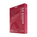 Vault X 4-Pocket Exo-Tec Zip Binder Metallic Red