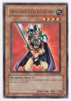 Obnoxious Celtic Guardian (Rare) single card from Yu-Gi-Oh