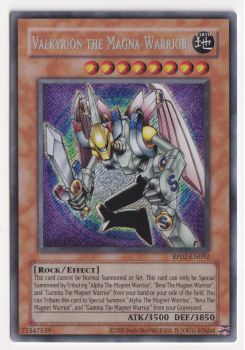 Valkyrion the Magna Warrior (Secret Rare) single card from Yu-Gi-Oh