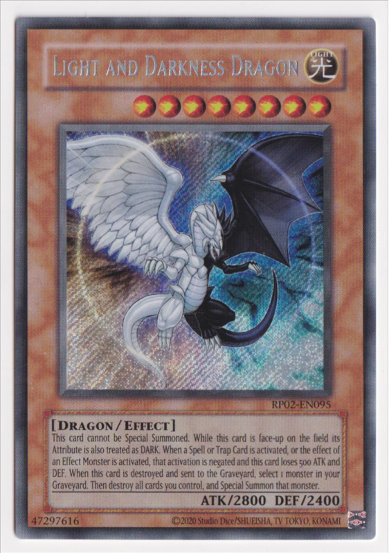 Light and Darkness Dragon (Secret Rare) (2025 REPRINT) : RP02-EN095 ...