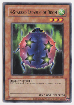 4-Starred Ladybug of Doom (Common) single card from Yu-Gi-Oh