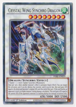 Crystal Wing Synchro Dragon (Rare) single card from Yu-Gi-Oh!