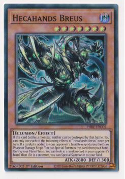 Hecahands Breus (Super Rare) single card from Yu-Gi-Oh!