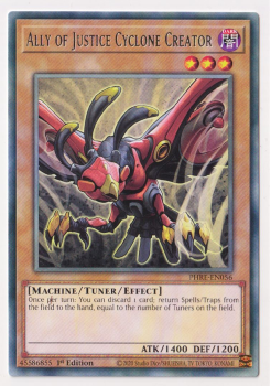 Ally of Justice Cyclone Creator (Rare) single card from Yu-Gi-Oh!