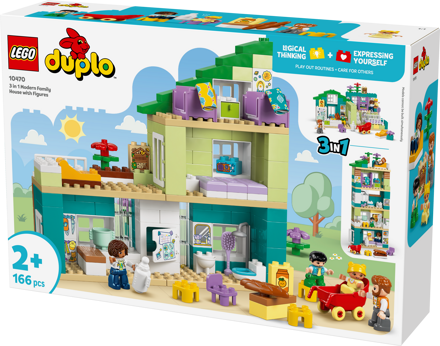 LEGO&reg; DUPLO 3 in 1 Modern Family House with Figures (10470)