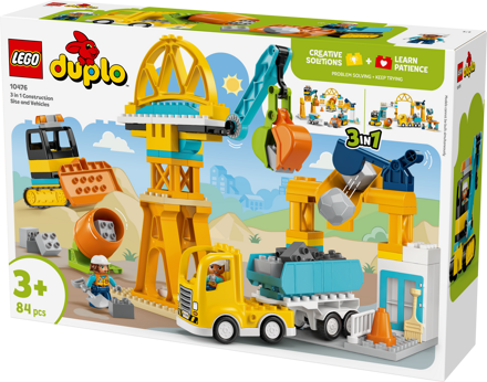 LEGO&reg; DUPLO 3 in 1 Construction Site and Vehicles (10476)