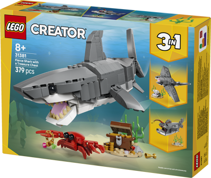 LEGO&reg; Creator 3in1 Fierce Shark with a Treasure Chest (31381)