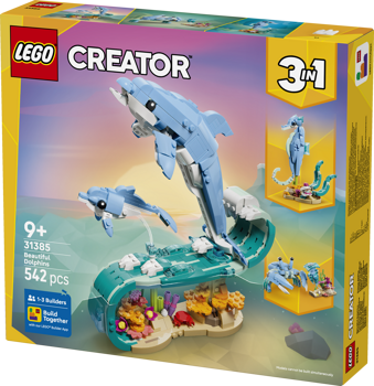 LEGO&reg; Creator 3in1 Sea Animals: Beautiful Dolphins (31385)