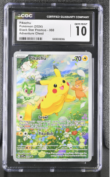 Pikachu (PROMO) : SVP088 BLACK STAR PROMO - CERTIFIED GUARANTY COMPANY Graded Card â 10 GEM MINT