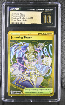 Jamming Tower (HYPER RARE â HOLO) : 243/182 DESTINED RIVALS - CERTIFIED GUARANTY COMPANY Graded Card â 10 PRISTINE