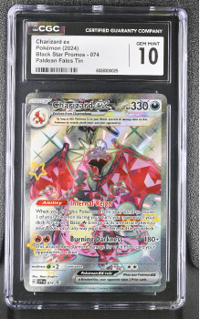 Charizard EX : SVP074 BLACK STAR PROMO - CERTIFIED GUARANTY COMPANY Graded Card â 10 GEM MiNT
