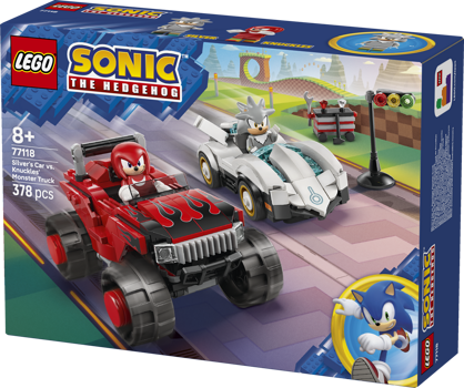 LEGO&reg; Sonic the Hedgehog Silver&rsquo;s Car vs. Knuckles&rsquo; Monster Truck (77118)