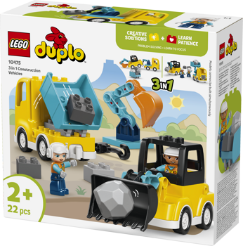 LEGO&reg; DUPLO 3 in 1 Construction Vehicles (10475)