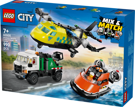 LEGO&reg; City Airplane, Service Truck & Hovercraft Remix (60505)