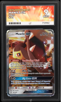Mawile GX (HOLO) : 141/236 SUN AND MOON â UNIFIED MINDS - ACE GRADING Graded Card â 9 MINT