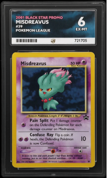 Misdreavus (PROMO) : 39 BLACK STAR PROMO - ACE GRADING Graded Card - 6 EX-MT