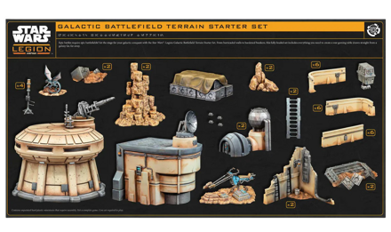 Star Wars Legion: Galactic Battlefield Terrain Starter Set