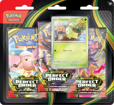 Pokemon Perfect Order 3 Pack Blister Chikorita (ME03)