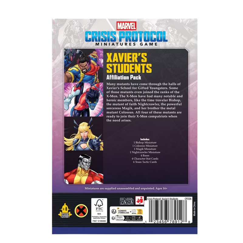 Marvel Crisis Protocol: Xavier’s Students Affiliation Pack